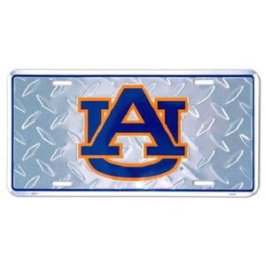 NCAA Tigers Diamond License Plate Chrome Auto Auburn Tigers Wall New SEC